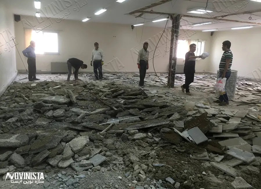 بازسازی سالن اجتماعات راه آهن نوین سازه نوین ایستا