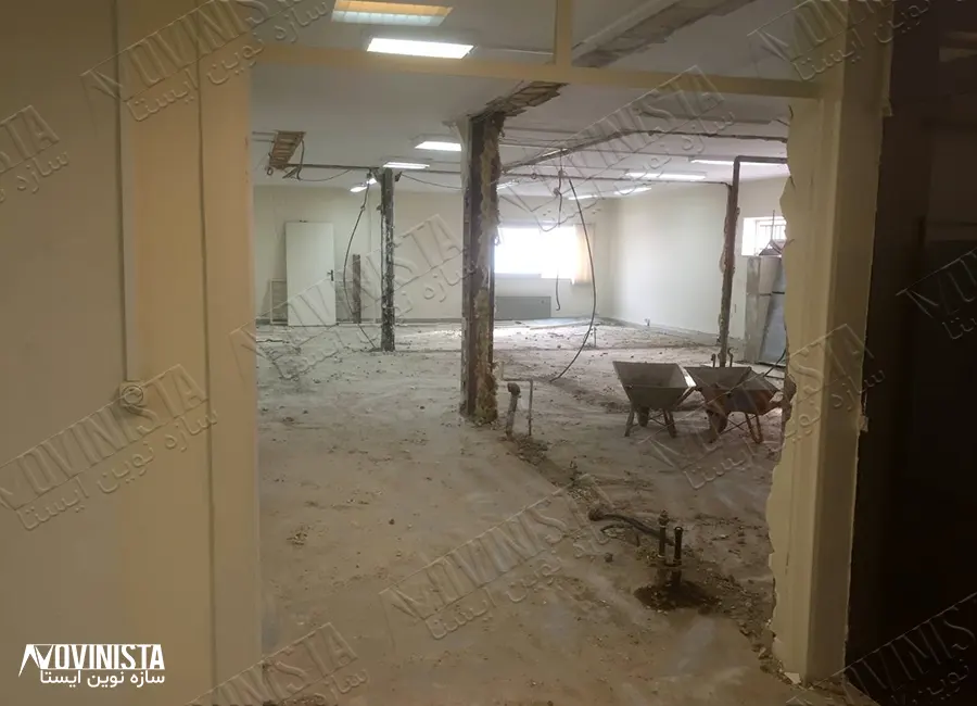 بازسازی سالن اجتماعات راه آهن نوین سازه نوین ایستا