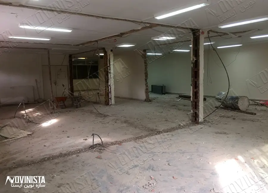 بازسازی سالن اجتماعات راه آهن نوین سازه نوین ایستا